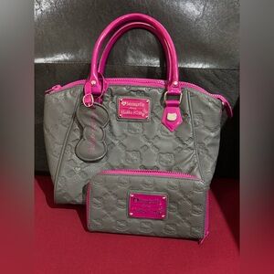 Loungefly Rare Vintage Hello Kitty Gray and Pink Women's Bag Set